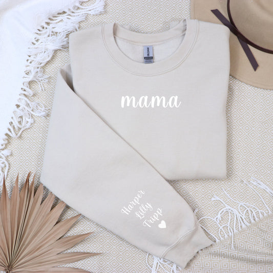 Embroidered Mama Crewneck Personalized