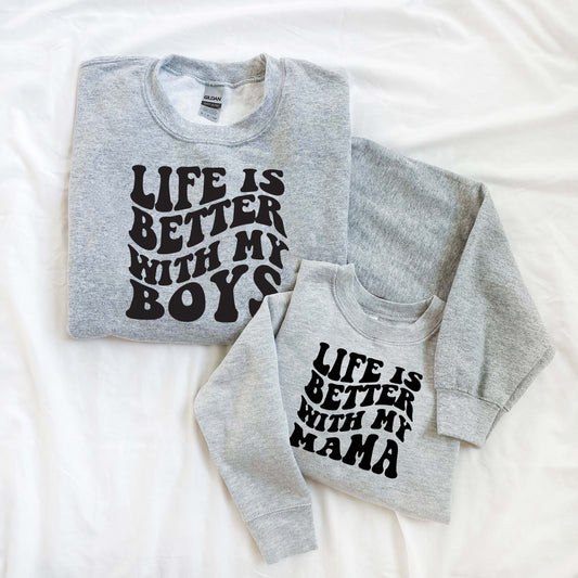 Life Is Better With My Boys Crewneck Bundle