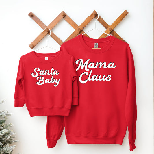Mama Claus Santa Baby Crewneck Bundle
