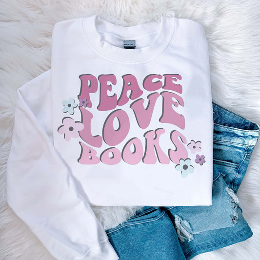 Peace Love Books Crewneck